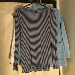 J. Crew striped long sleeve tee